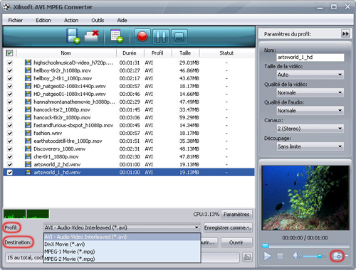 Xilisoft AVI MPEG Convertisseur