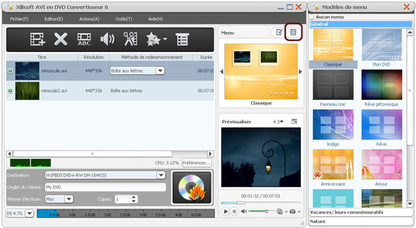 Xilisoft AVI en DVD Convertisseur