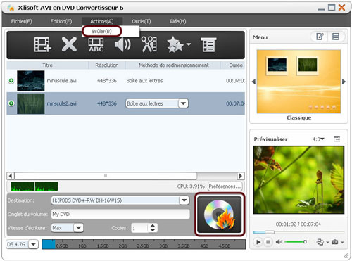 Xilisoft AVI en DVD Convertisseur