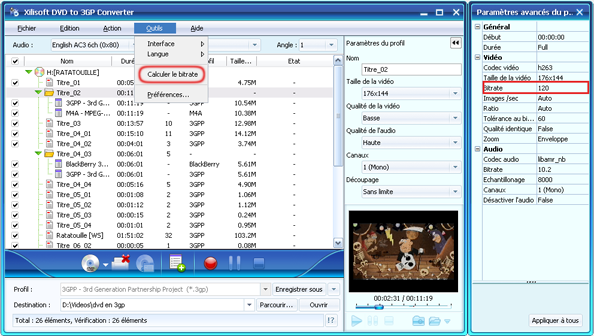 Xilisoft DVD en 3GP Convertisseur
