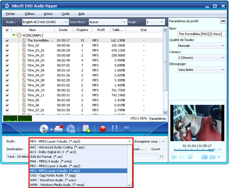 Xilisoft DVD Audio Rippeur