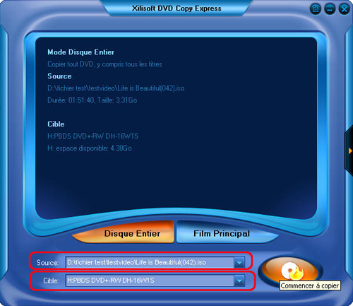 Xilisoft Copie DVD