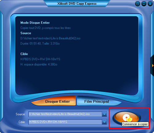 Xilisoft Copie DVD
