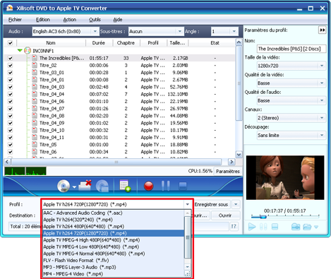Xilisoft DVD pour  Apple TV Convertisseur