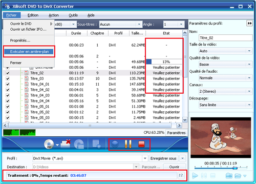 Xilisoft DVD en DivX Convertisseur
