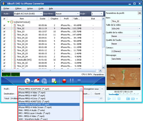 Xilisoft DVD pour iPhone Convertisseur
