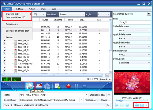 Xilisoft DVD en MP4 Convertisseur