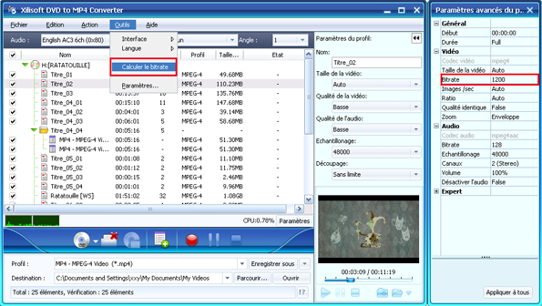 Xilisoft DVD en MP4 Convertisseur