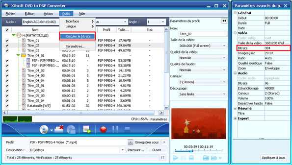 Xilisoft DVD pour PSP Convertisseur