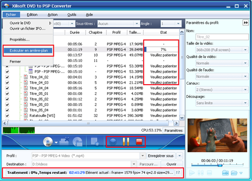 Xilisoft DVD pour PSP Convertisseur