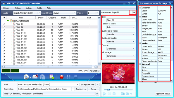 Xilisoft DVD en WMV Convertisseur