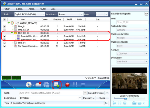 Xilisoft DVD pour Zune Convertisseur