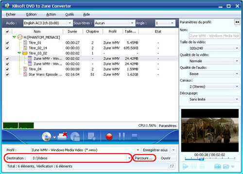 Xilisoft DVD pour Zune Convertisseur