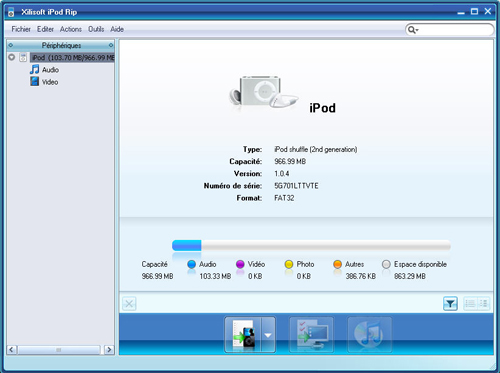 Xilisoft Transfert iPod PC 