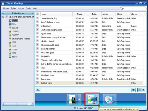 Xilisoft Transfert iPod PC 