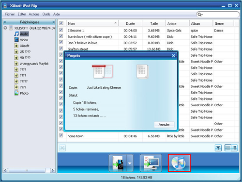 Xilisoft Transfert iPod PC 