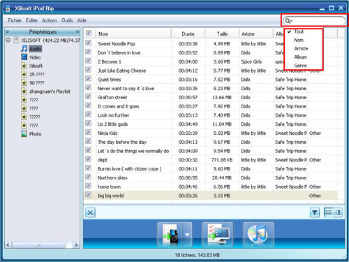 Xilisoft Transfert iPod PC 