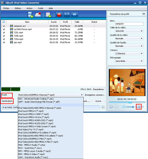 Xilisoft iPod Vid&eacute;o Convertisseur