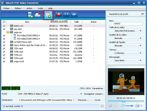 Xilisoft PSP Vid&eacute;o Convertisseur