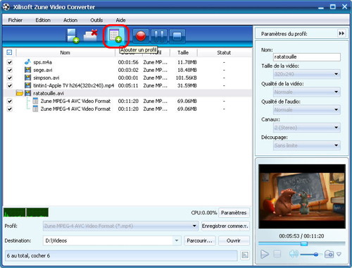 Xilisoft Zune Vid&eacute;o Convertisseur