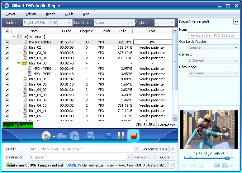 Xilisoft DVD Audio Rippeur