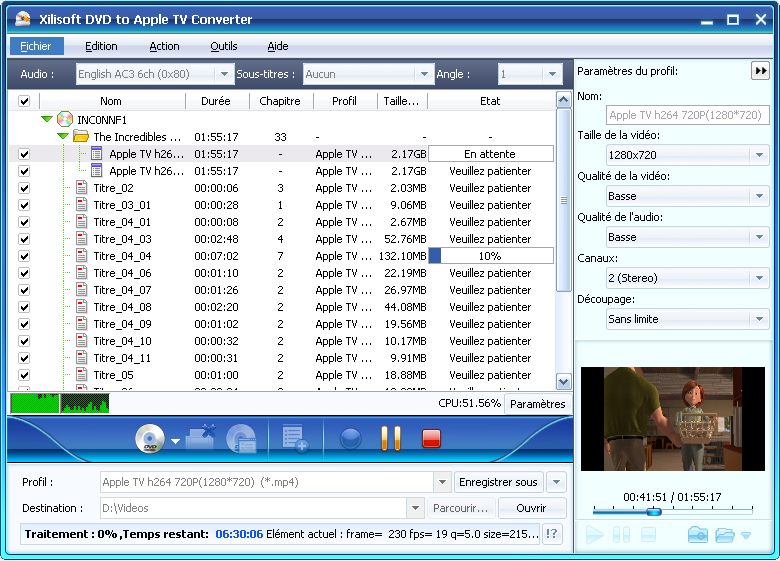 Xilisoft DVD pour Apple TV Convertisseur