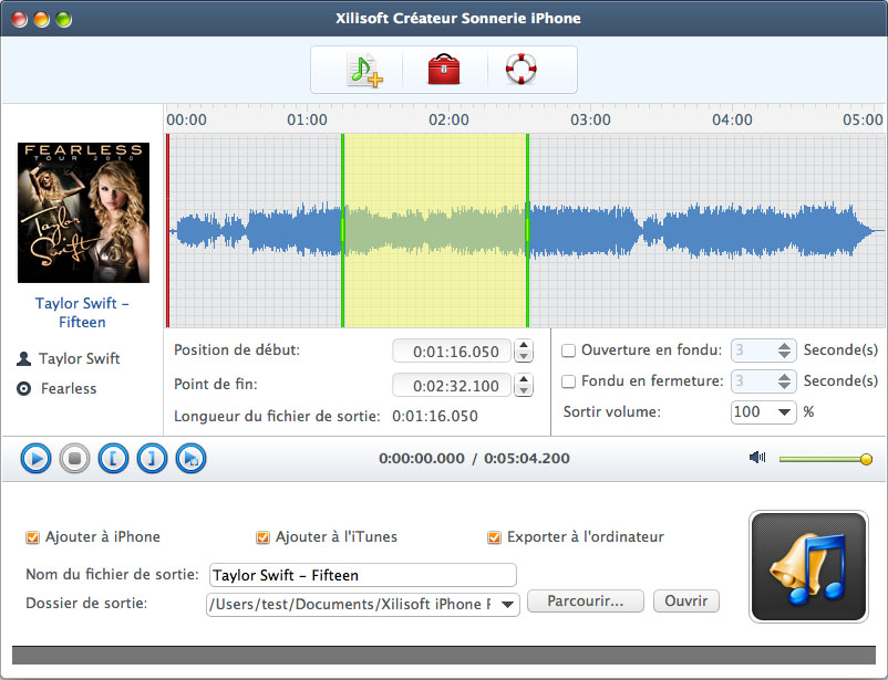 Xilisoft Créateur Sonnerie iPhone Mac 1.0.16.0918 full