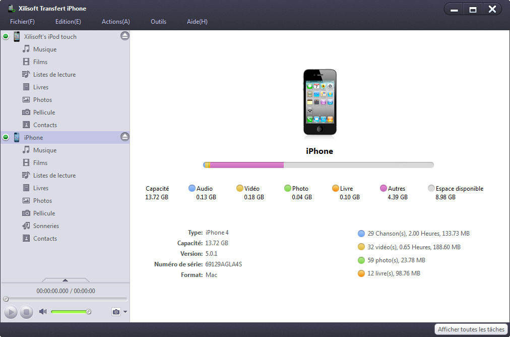 Xilisoft Transfert iPhone