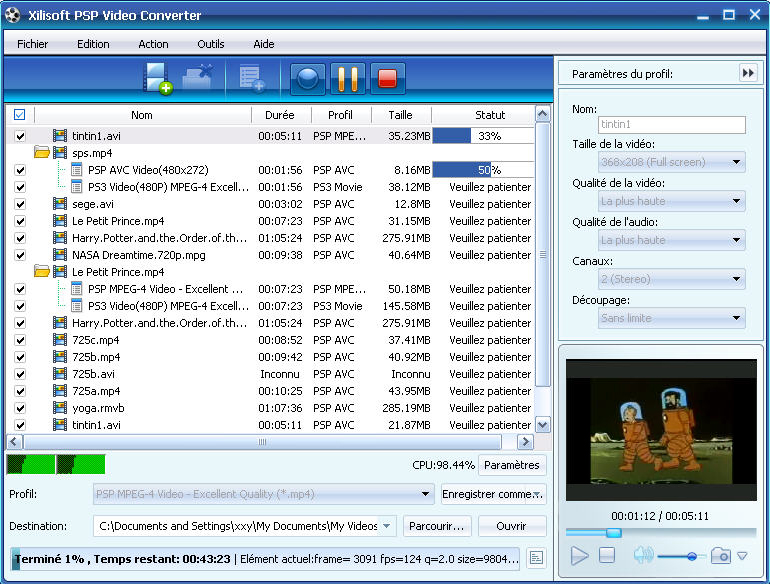 Xilisoft PSP Vid&eacute;o Convertisseur